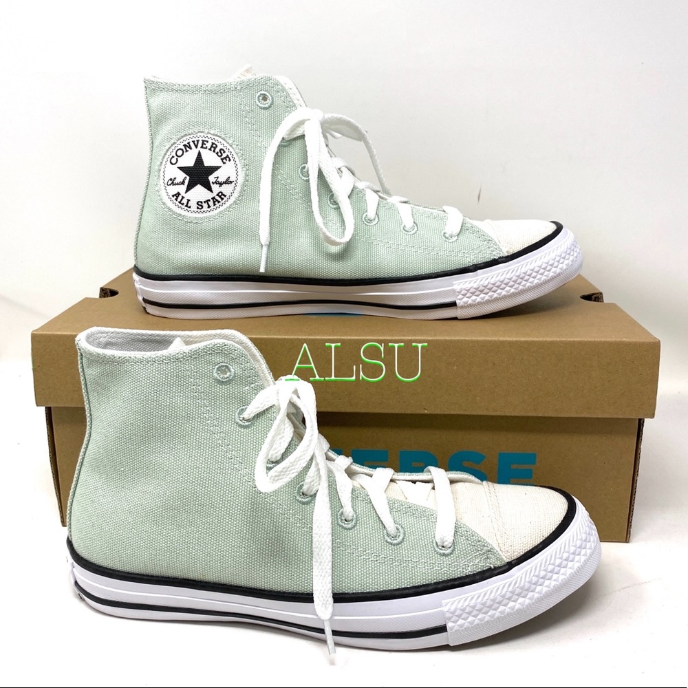 Converse Ctas Green Oxigen Women’s Sneakers - Picture 2 of 7